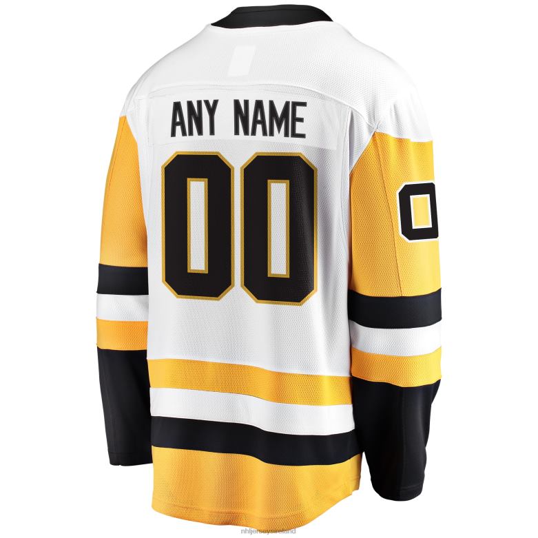 NHL Men Pittsburgh Penguins Fanatics Branded White Away Breakaway Custom Jersey D002V749 Clothing