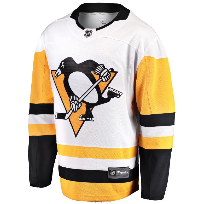 NHL Men Pittsburgh Penguins Fanatics Branded White Breakaway Away Jersey D002V1303 Clothing