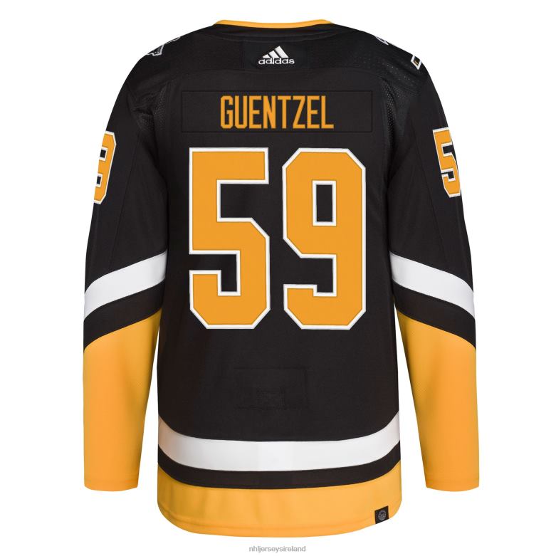 NHL Men Pittsburgh Penguins Jake Guentzel Adidas Black 2021/22 Alternate Primegreen Authentic Pro Player Jersey D002V728 Clothing