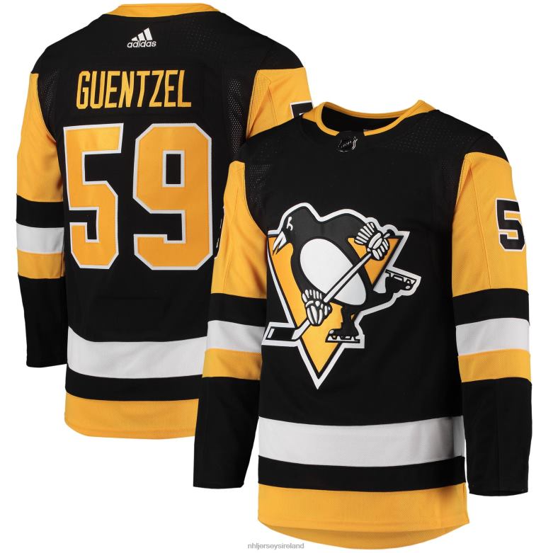 NHL Men Pittsburgh Penguins Jake Guentzel Adidas Black Home Primegreen Authentic Pro Player Jersey D002V362 Clothing