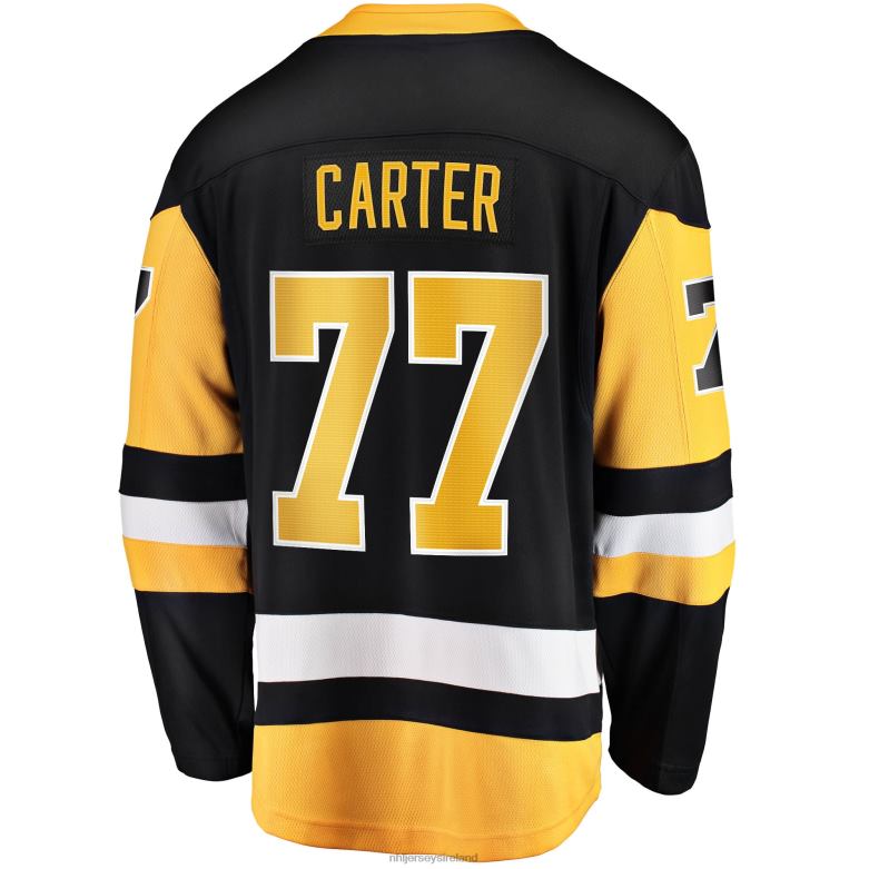 NHL Men Pittsburgh Penguins Jeff Carter Fanatics Branded Black 2017/18 Home Breakaway Replica Jersey D002V1910 Clothing