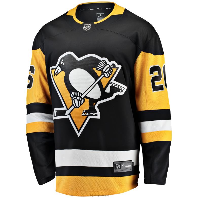 NHL Men Pittsburgh Penguins Jeff Petry Fanatics Branded Black Home Breakaway Player Jersey D002V1961 Clothing