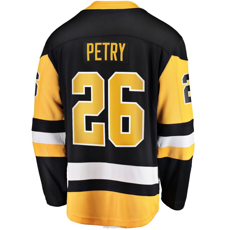 NHL Men Pittsburgh Penguins Jeff Petry Fanatics Branded Black Home Breakaway Player Jersey D002V1961 Clothing