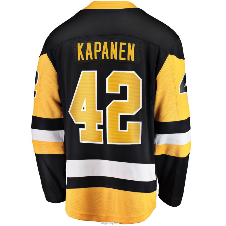 NHL Men Pittsburgh Penguins Kasperi Kapanen Fanatics Branded Black Home Breakaway Jersey D002V1433 Clothing