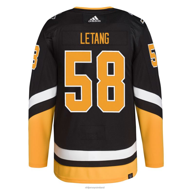 NHL Men Pittsburgh Penguins Kris Letang Adidas Black 2021/22 Alternate Primegreen Authentic Pro Player Jersey D002V320 Clothing