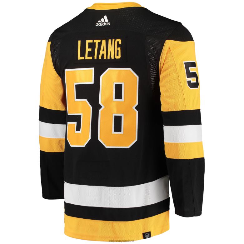 NHL Men Pittsburgh Penguins Kris Letang Adidas Black Home Primegreen Authentic Pro Player Jersey D002V160 Clothing