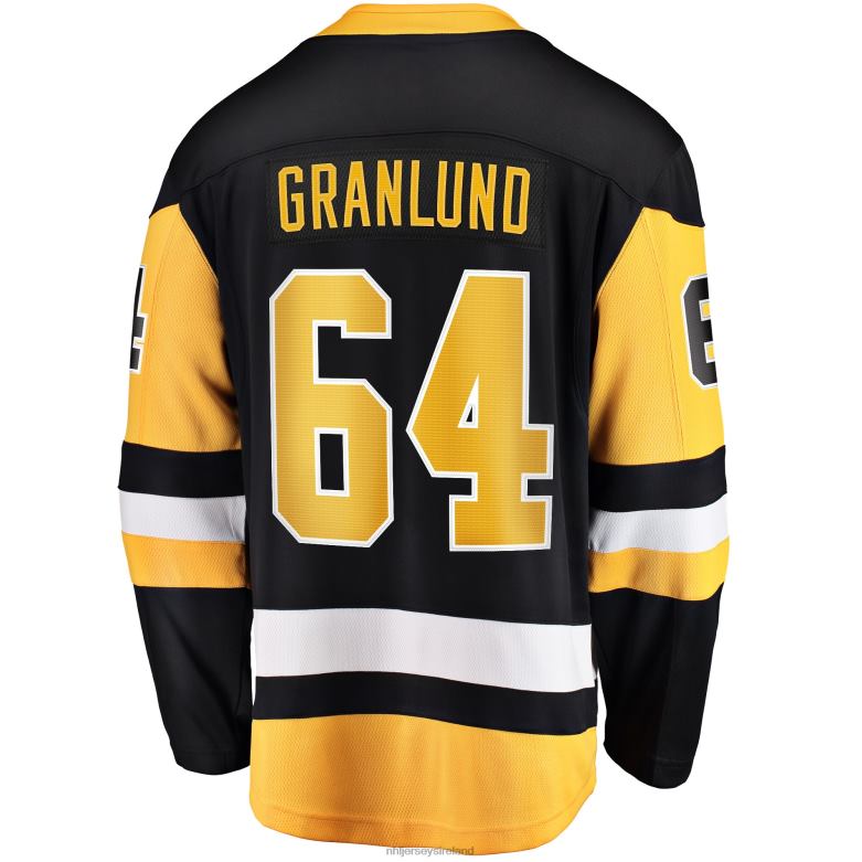 NHL Men Pittsburgh Penguins Mikael Granlund Fanatics Branded Black Home Breakaway Jersey D002V1983 Clothing