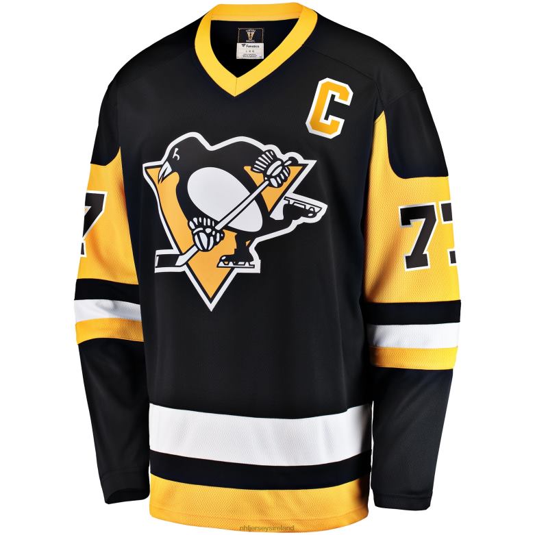 NHL Men Pittsburgh Penguins Paul Coffey Fanatics Branded Black Premier Breakaway Retired Player Jersey D002V1348 Clothing