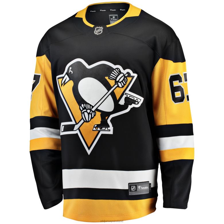 NHL Men Pittsburgh Penguins Rickard Rakell Fanatics Branded Black Home Breakaway Player Jersey D002V552 Clothing