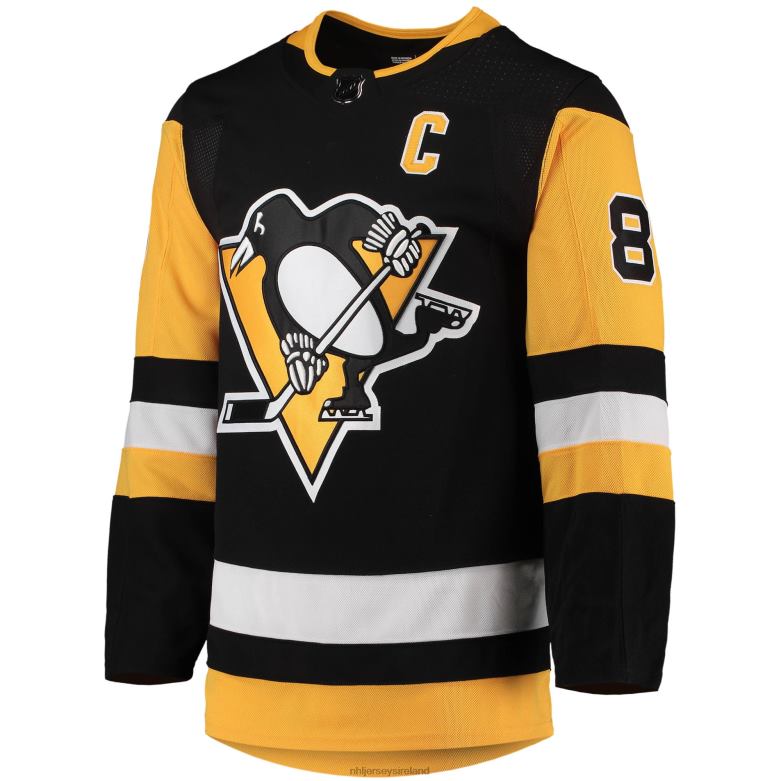 NHL Men Pittsburgh Penguins Sidney Crosby Adidas Black Home Captain Patch Primegreen Authentic Pro Player Jersey D002V26 Clothing