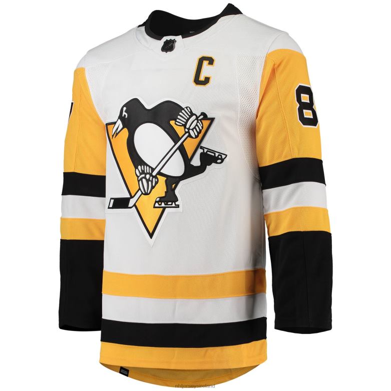 NHL Men Pittsburgh Penguins Sidney Crosby Adidas White Away Captain Patch Primegreen Authentic Pro Player Jersey D002V1282 Clothing