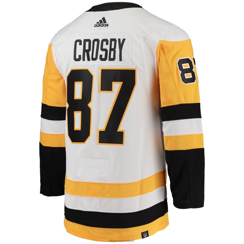 NHL Men Pittsburgh Penguins Sidney Crosby Adidas White Away Captain Patch Primegreen Authentic Pro Player Jersey D002V1282 Clothing