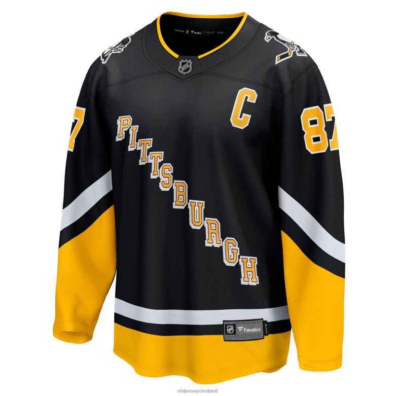 NHL Men Pittsburgh Penguins Sidney Crosby Fanatics Branded Black 2021/22 Alternate Premier Breakaway Player Jersey D002V32 Clothing