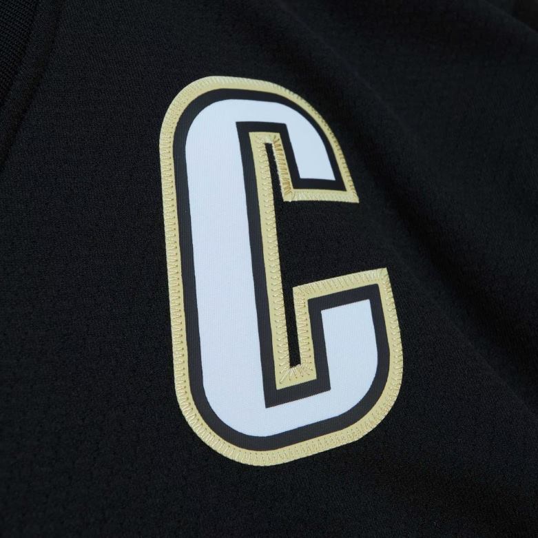 NHL Men Pittsburgh Penguins Sidney Crosby Mitchell  Ness Black 2008 Blue Line Player Jersey D002V138 Clothing