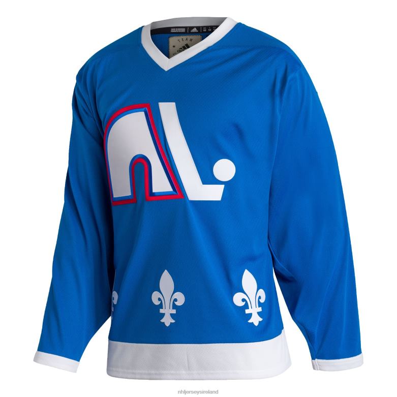 NHL Men Quebec Nordiques Adidas Blue Team Classics Authentic Blank Jersey D002V707 Clothing