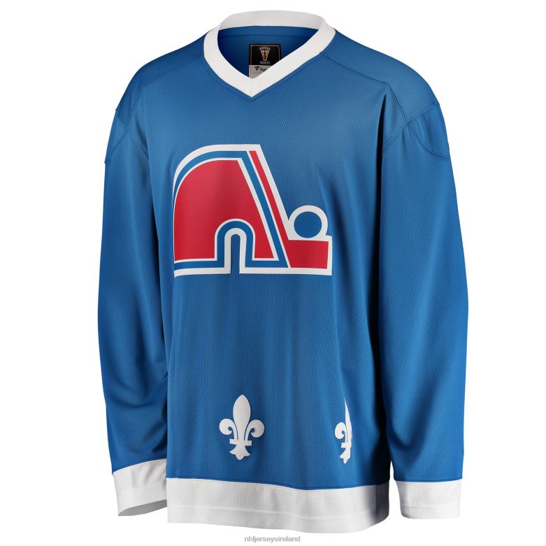 NHL Men Quebec Nordiques Fanatics Branded Blue Premier Breakaway Heritage Blank Jersey D002V502 Clothing