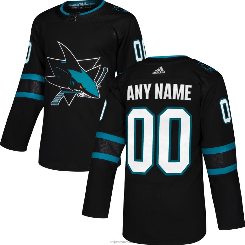 NHL Men San Jose Sharks Adidas Black Alternate Authentic Custom Jersey D002V2103 Clothing