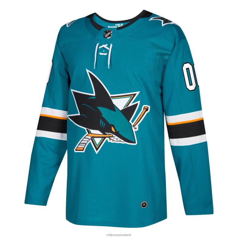 NHL Men San Jose Sharks Adidas Teal Authentic Custom Jersey D002V2440 Clothing