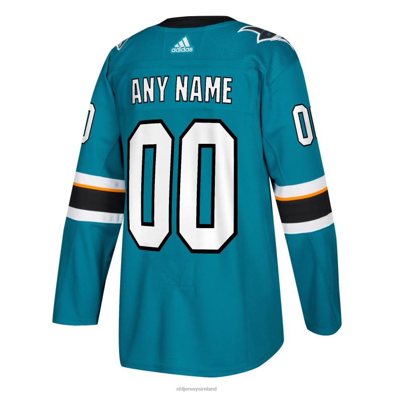 NHL Men San Jose Sharks Adidas Teal Authentic Custom Jersey D002V2440 Clothing