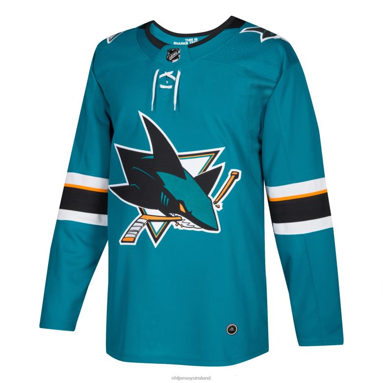 NHL Men San Jose Sharks Adidas Teal Home Authentic Blank Jersey D002V1991 Clothing