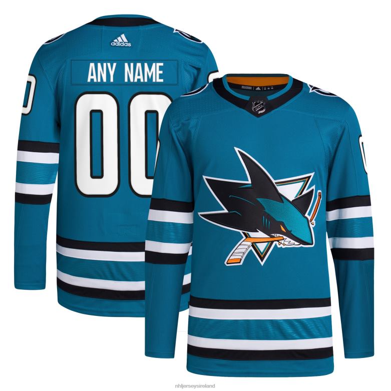 NHL Men San Jose Sharks Adidas Teal Home Primegreen Authentic Pro Custom Jersey D002V2011 Clothing