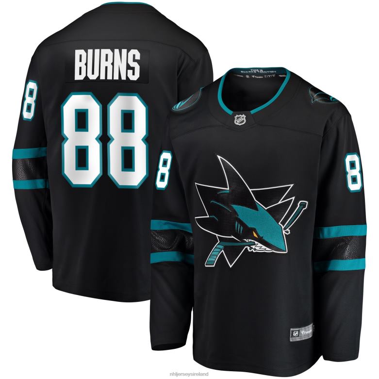 NHL Men San Jose Sharks Brent Burns Fanatics Branded Black Alternate Breakaway Player Jersey D002V1198 Clothing