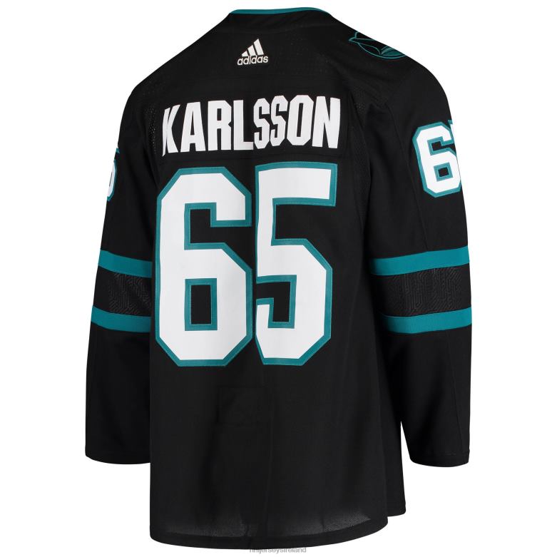 NHL Men San Jose Sharks Erik Karlsson Adidas Black Alternate Authentic Jersey D002V1807 Clothing