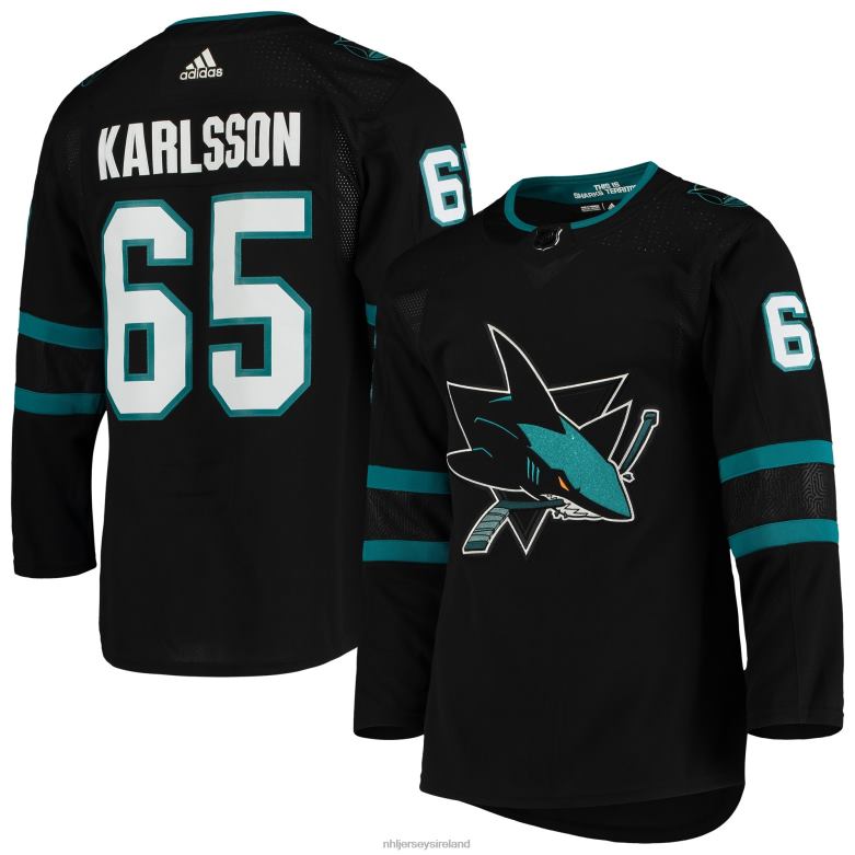NHL Men San Jose Sharks Erik Karlsson Adidas Black Alternate Authentic Player Jersey D002V789 Clothing
