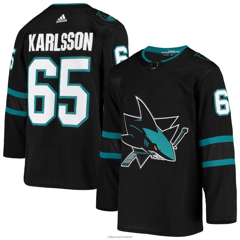 NHL Men San Jose Sharks Erik Karlsson Adidas Black Team Alternate Authentic Jersey D002V241 Clothing