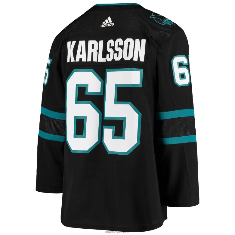 NHL Men San Jose Sharks Erik Karlsson Adidas Black Team Alternate Authentic Jersey D002V241 Clothing