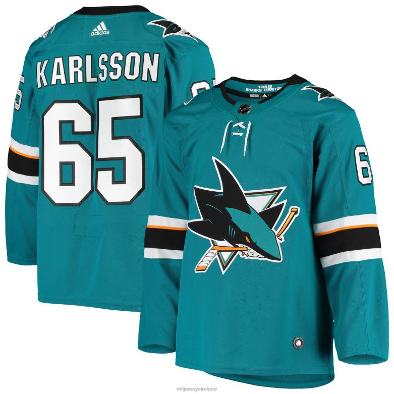 NHL Men San Jose Sharks Erik Karlsson Adidas Teal Home Authentic Player Jersey D002V2274 Clothing