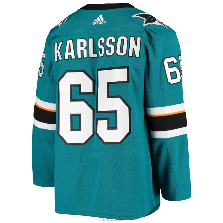 NHL Men San Jose Sharks Erik Karlsson Adidas Teal Home Authentic Player Jersey D002V2274 Clothing