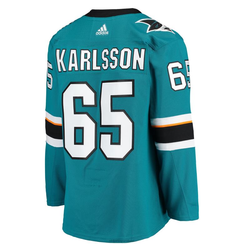 NHL Men San Jose Sharks Erik Karlsson Adidas Teal Home Authentic Team Player Jersey D002V1652 Clothing