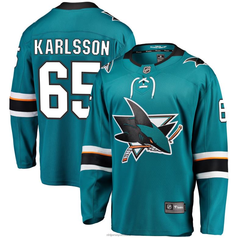NHL Men San Jose Sharks Erik Karlsson Fanatics Branded Teal 2021/22 Home Premier Breakaway Player Jersey D002V266 Clothing