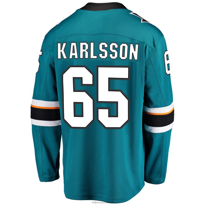 NHL Men San Jose Sharks Erik Karlsson Fanatics Branded Teal 2021/22 Home Premier Breakaway Player Jersey D002V266 Clothing