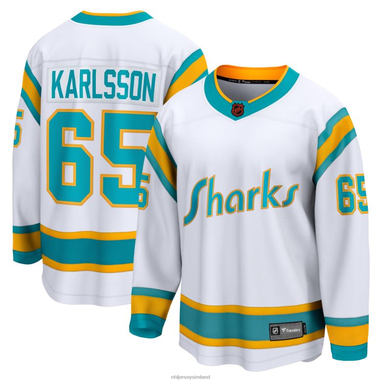 NHL Men San Jose Sharks Erik Karlsson Fanatics Branded White Special Edition 20 Breakaway Player Jersey D002V401 Clothing