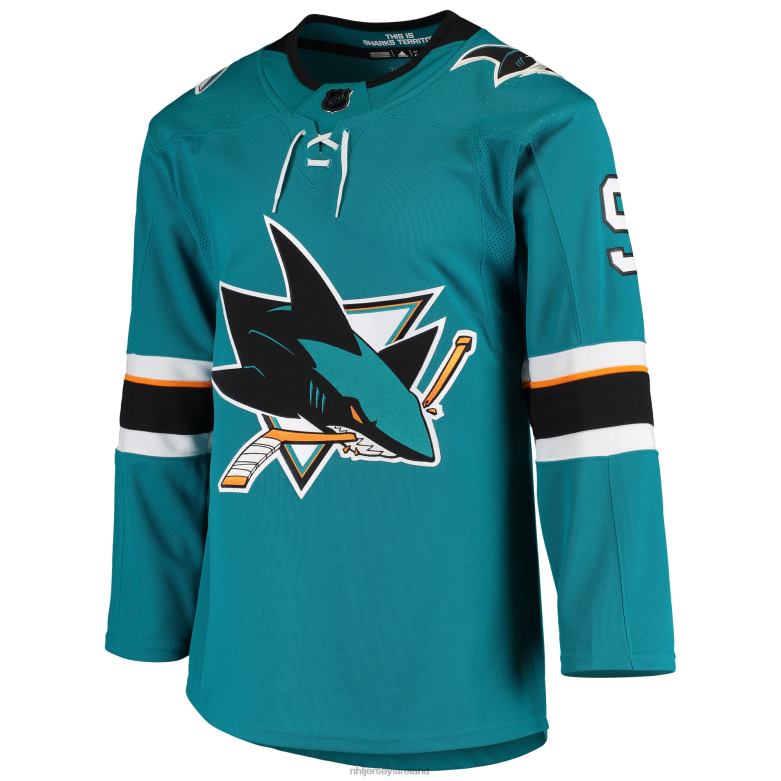 NHL Men San Jose Sharks Evander Kane Adidas Teal Home Authentic Player Jersey D002V1520 Clothing