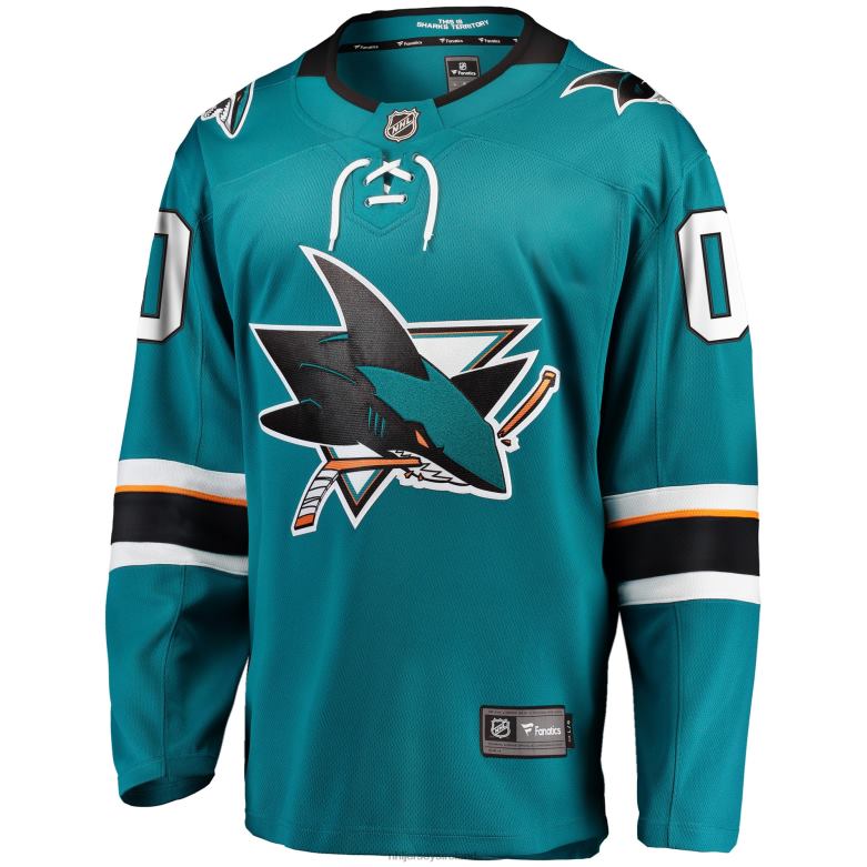 NHL Men San Jose Sharks Fanatics Branded Teal 2021/22 Home Breakaway Custom Jersey D002V490 Clothing