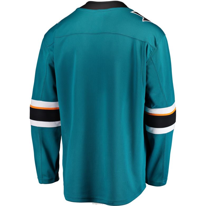 NHL Men San Jose Sharks Fanatics Branded Teal Breakaway Home Jersey D002V403 Clothing
