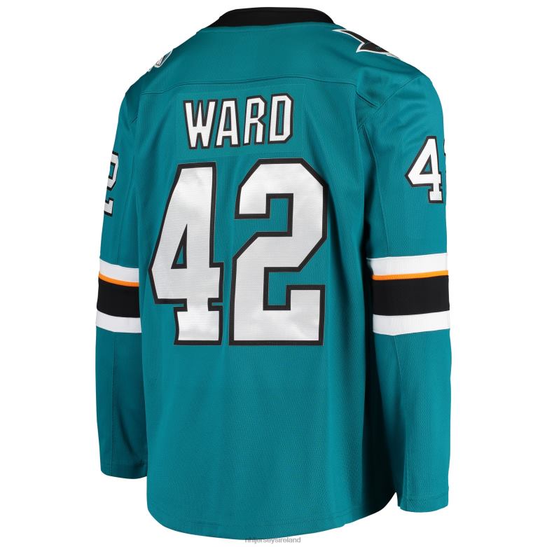 NHL Men San Jose Sharks Joel Ward Fanatics Branded Teal Breakaway Home Player Jersey D002V1661 Clothing
