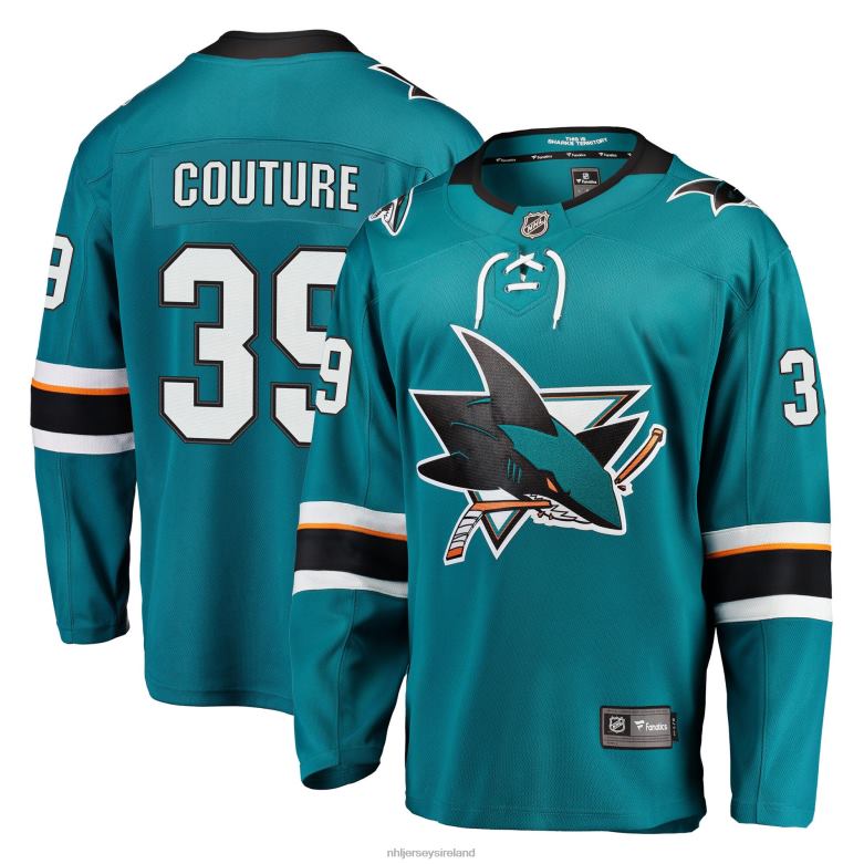 NHL Men San Jose Sharks Logan Couture Fanatics Branded Teal 2021/22 Home Premier Breakaway Player Jersey D002V1106 Clothing