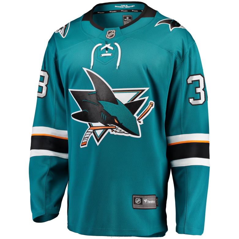 NHL Men San Jose Sharks Mario Ferraro Fanatics Branded Teal Replica Player Jersey D002V1863 Clothing