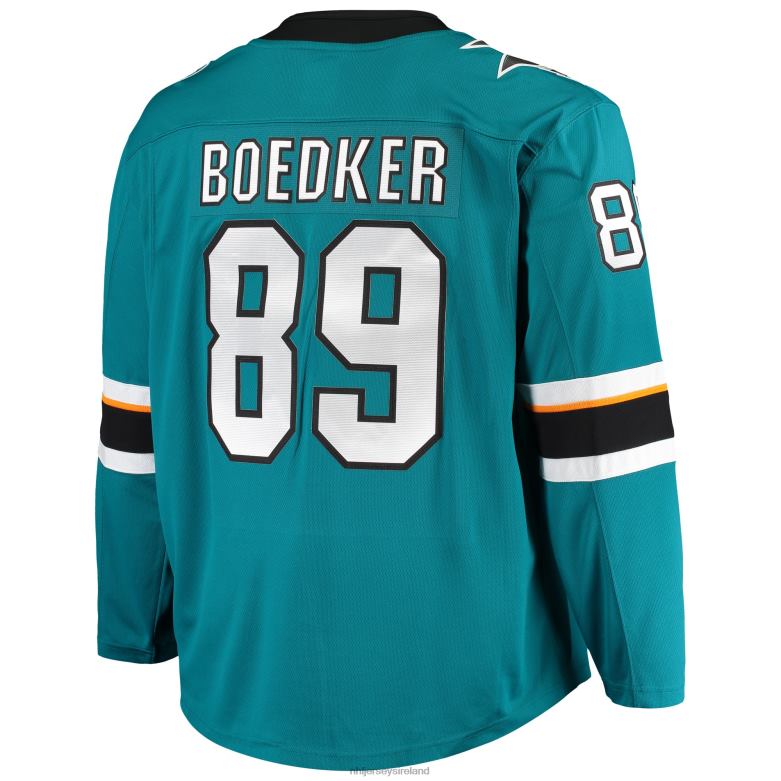 NHL Men San Jose Sharks Mikkel Boedker Fanatics Branded Teal Breakaway Home Player Jersey D002V1757 Clothing