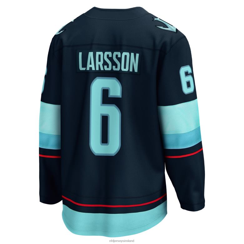 NHL Men Seattle Kraken Adam Larsson Fanatics Branded Deep Sea Blue Home Breakaway Player Jersey D002V1461 Clothing