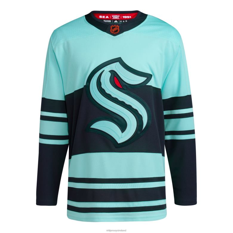 NHL Men Seattle Kraken Adidas Teal Reverse Retro 20 Authentic Blank Jersey D002V2344 Clothing