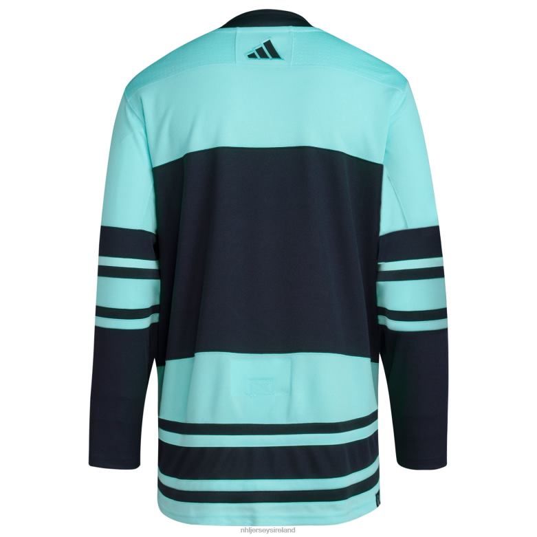 NHL Men Seattle Kraken Adidas Teal Reverse Retro 20 Authentic Blank Jersey D002V2344 Clothing