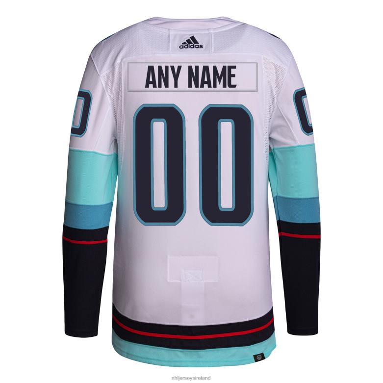 NHL Men Seattle Kraken Adidas White Away Primegreen Authentic Custom Jersey D002V2434 Clothing