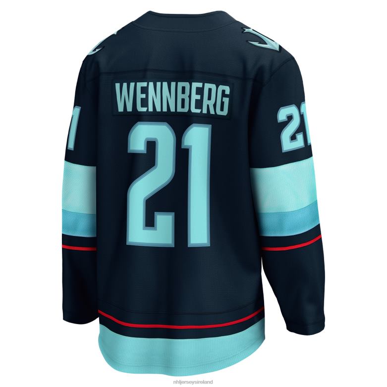NHL Men Seattle Kraken Alexander Wennberg Fanatics Branded Navy Home Breakaway Player Jersey D002V1269 Clothing