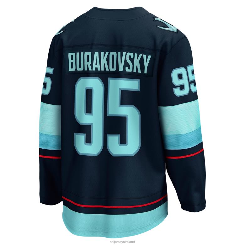 NHL Men Seattle Kraken Andre Burakovsky Fanatics Branded Navy Home Breakaway Player Jersey D002V952 Clothing