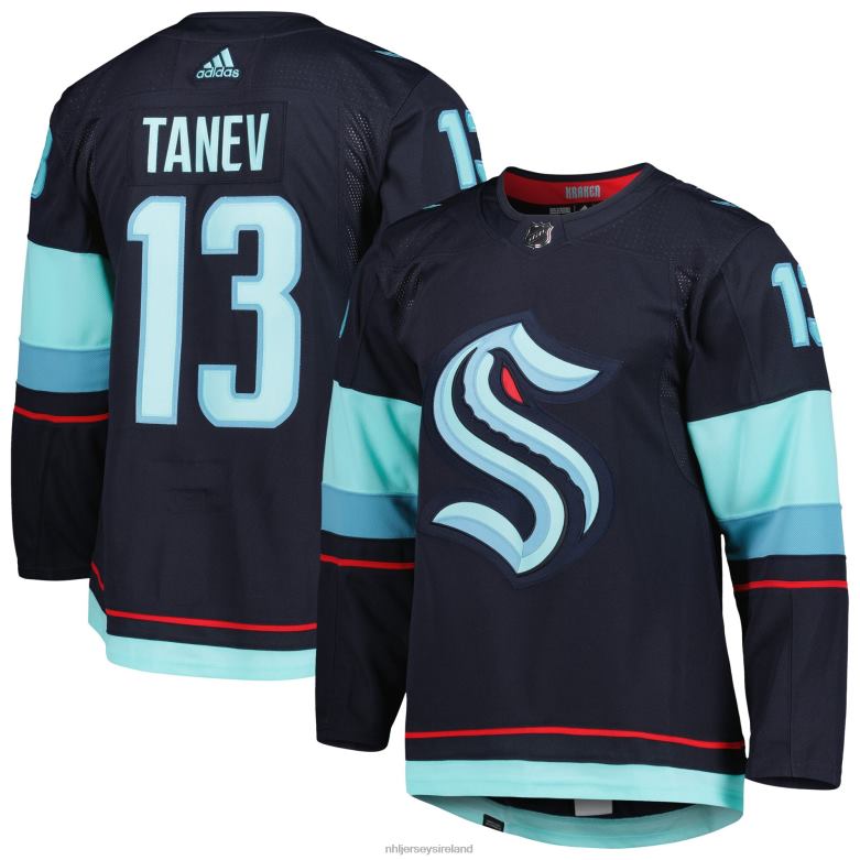 NHL Men Seattle Kraken Brandon Tanev Adidas Deep Sea Blue Primegreen Authentic Pro Home Player Jersey D002V371 Clothing
